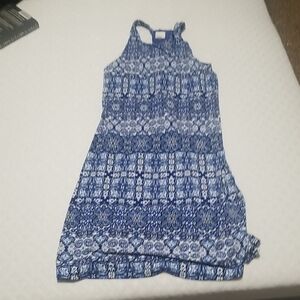 Blue Patterned Kids Dress